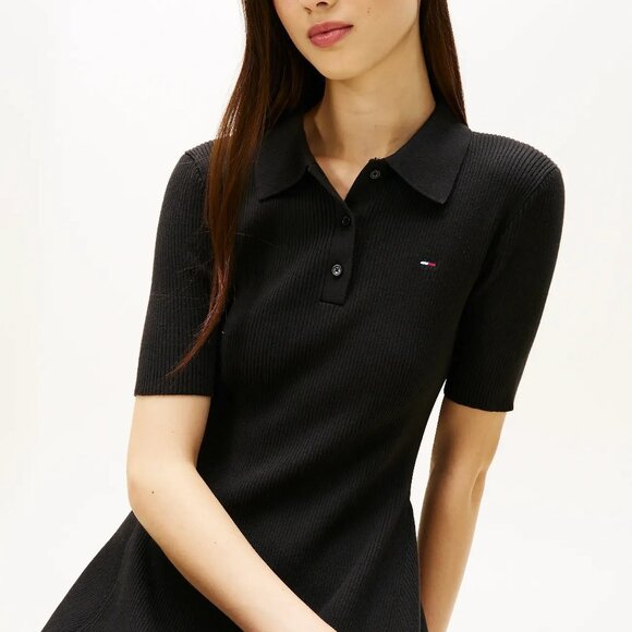 [NWT] Tommy Hilfiger Tommy Jeans Polo Sweater Mini Dress - Picture 5 of 6